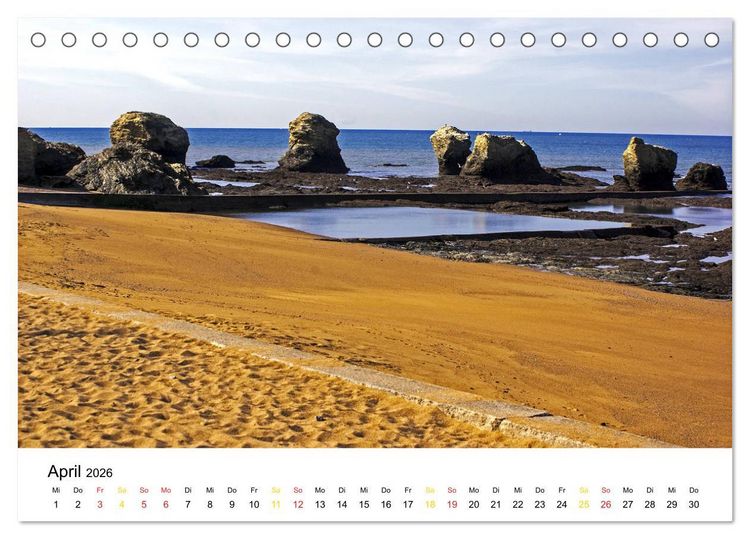 Produktbild: Vend&eacute;e Aus dem Meer steigender Himmel Frankreichs (Tischkalender 2026 DIN A5 quer), CALVENDO Monatskalender