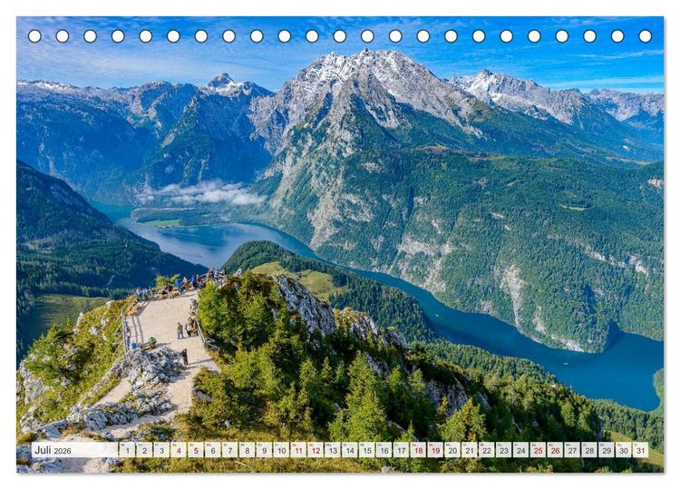 Produktbild: Bayerisches Alpenparadies (Tischkalender 2026 DIN A5 quer), CALVENDO Monatskalender