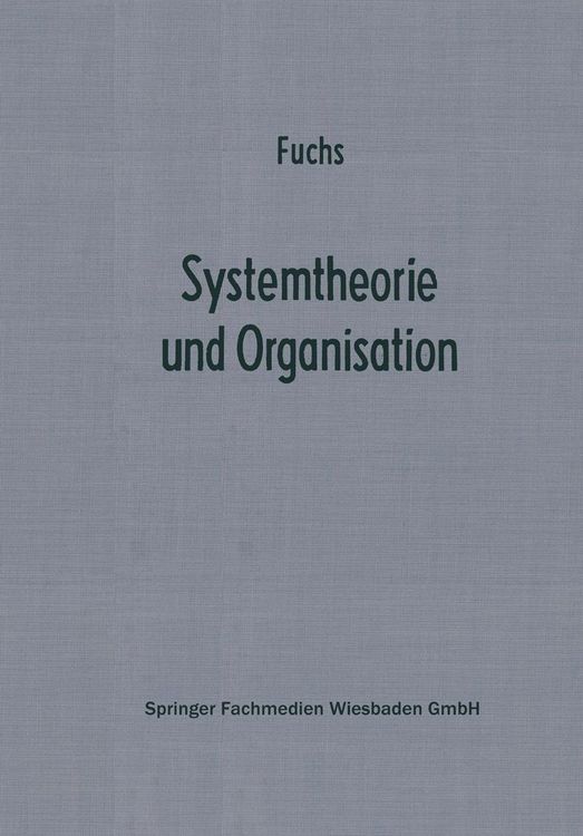 Produktbild: Systemtheorie und Organisation