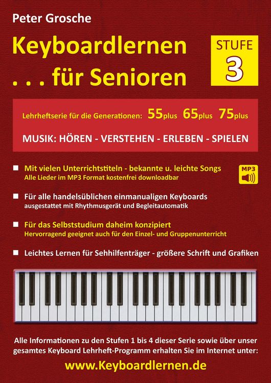 Produktbild: Keyboardlernen f&uuml;r Senioren (Stufe 3)