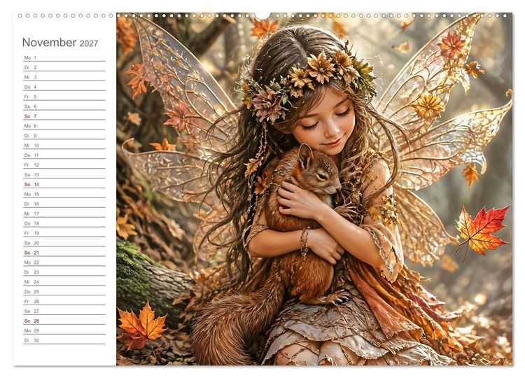Produktbild: Magische Weggef&auml;hrten - Zw&ouml;lf Feen und ihre tierischen Begleiter (Wandkalender 2027 DIN A2 quer), CALVENDO Monatskalender