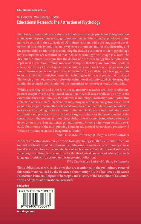 Produktbild: Educational Research: The Attraction of Psychology