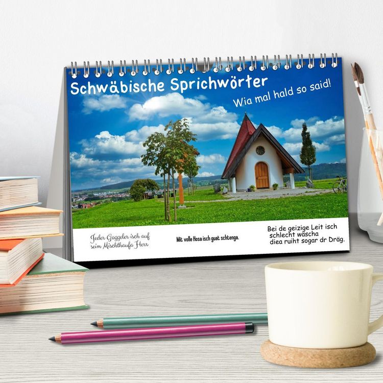 Produktbild: Schw&auml;bische Sprichw&ouml;rter 1 Wi ma hald so said! (Tischkalender 2026 DIN A5 quer), CALVENDO Monatskalender