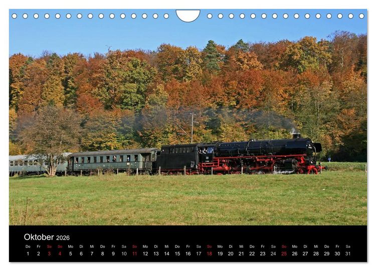Produktbild: Mein Dampfbahnkalender 2026 (Wandkalender 2026 DIN A4 quer), CALVENDO Monatskalender