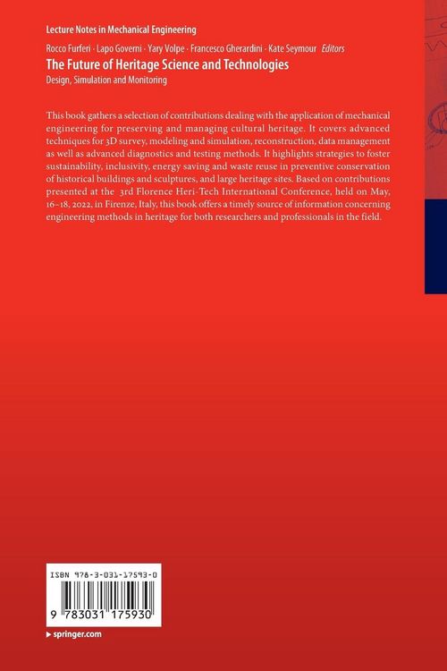 Produktbild: The Future of Heritage Science and Technologies