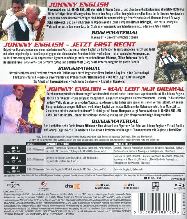 Produktbild: Johnny English 3-Movie Boxset [3 BRs]