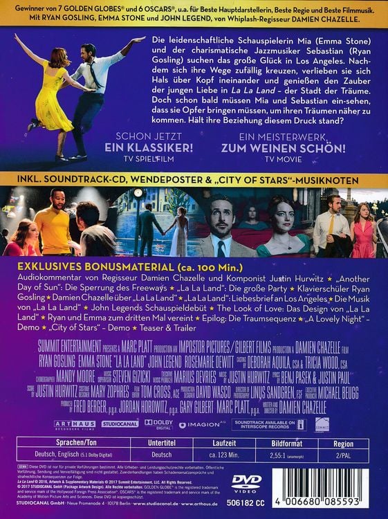 Produktbild: La La Land (+ CD-Soundtrack)