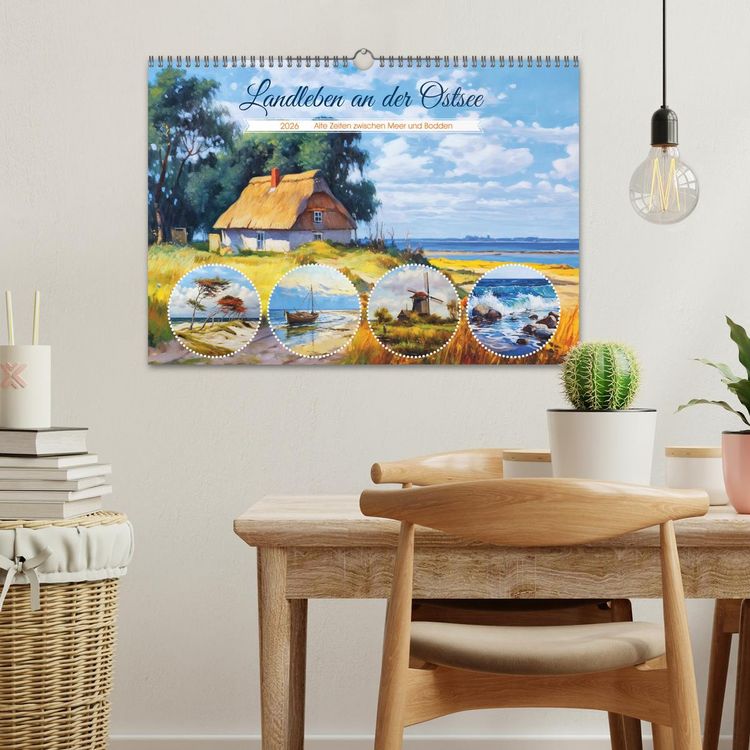 Produktbild: Landleben an der Ostsee - Alte Zeiten zwischen Meer und Bodden (Wandkalender 2026 DIN A3 quer), CALVENDO Monatskalender