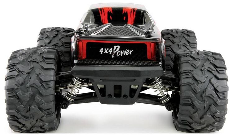 Produktbild: Amewi M-Land Rot Brushed 1:16 RC Einsteiger Modellauto Elektro Monstertruck Allradantrieb (4WD) RtR 2,4 GHz