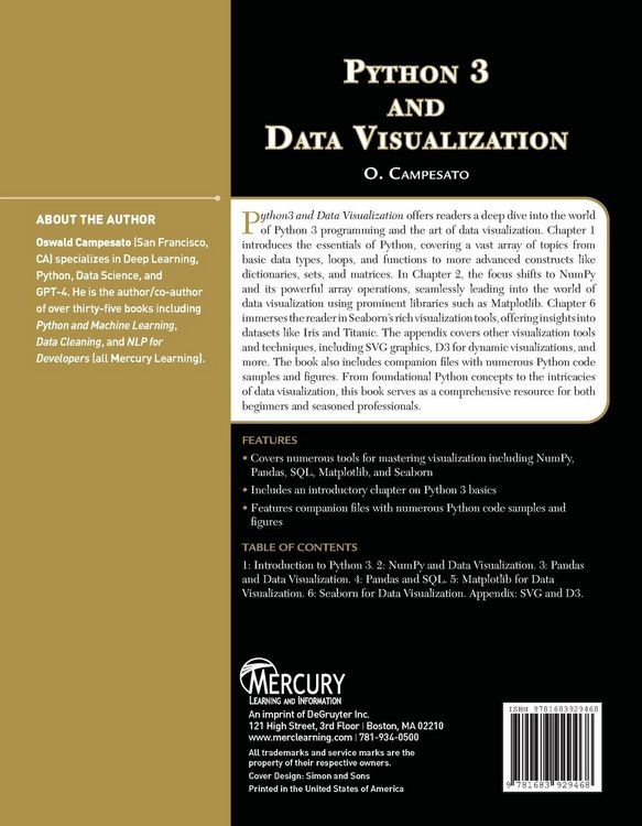 Produktbild: Python 3 and Data Visualization