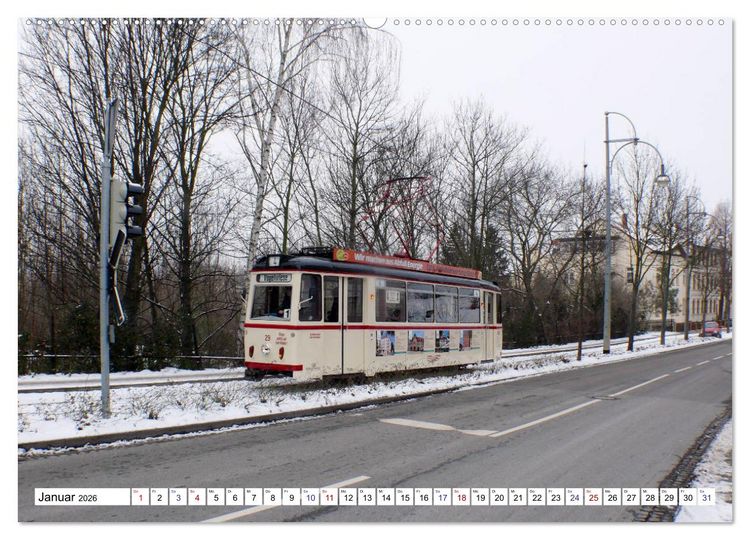 Produktbild: LOWA-Stra&szlig;enbahnen Naumburg-Gera-Sta&szlig;furt-Frankfurt/Oder (Wandkalender 2026 DIN A2 quer), CALVENDO Monatskalender