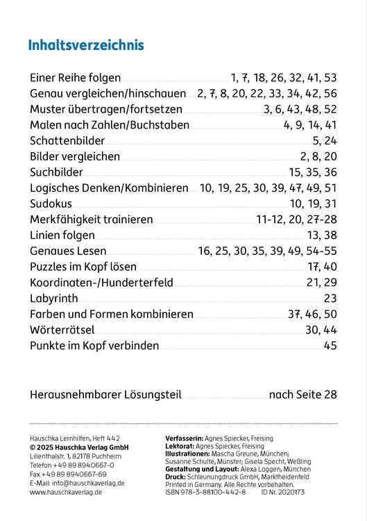 Produktbild: Mein &Uuml;bungsheft Konzentration 2. Klasse &ndash; Wahrnehmung, logisches Denken