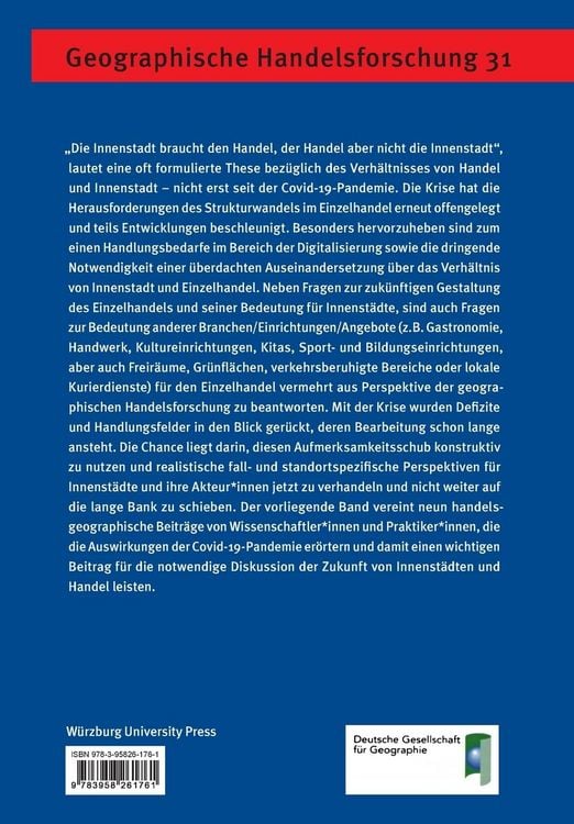 Produktbild: Innenst&auml;dte, Einzelhandel und Corona in Deutschland