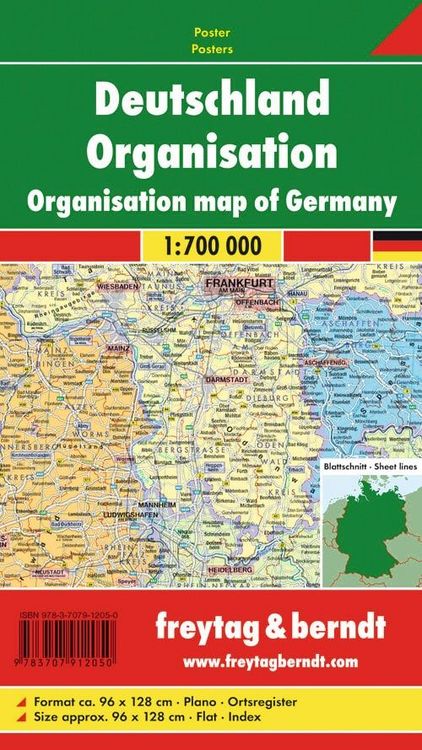 Produktbild: Deutschland Organisation 1 : 700 000. Planokarte
