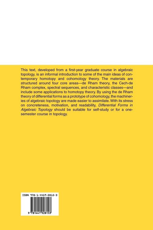 Produktbild: Differential Forms in Algebraic Topology