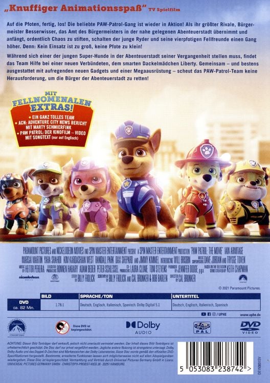 Produktbild: Paw Patrol: Der Kinofilm
