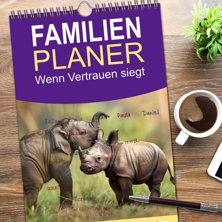 Produktbild: Familienplaner 2026 - Wenn Vertrauen siegt mit 5 Spalten (Wandkalender, 21 x 45 cm) CALVENDO