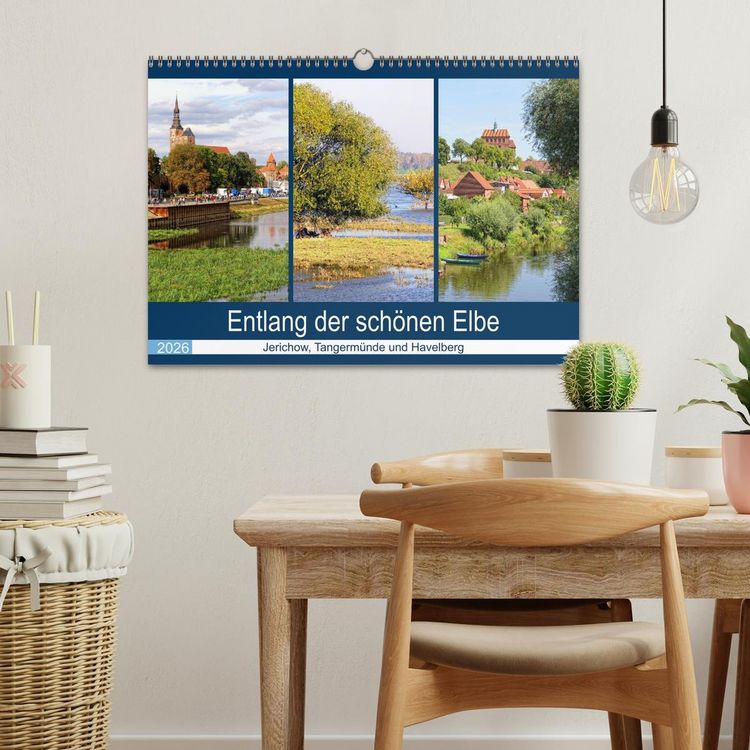 Produktbild: Entlang der sch&ouml;nen Elbe - Jerichow, Tangerm&uuml;nde und Havelberg (Wandkalender 2026 DIN A3 quer), CALVENDO Monatskalender