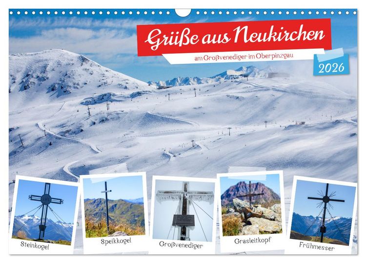 Produktbild: Gr&uuml;&szlig;e aus Neukirchen (Wandkalender 2026 DIN A3 quer), CALVENDO Monatskalender