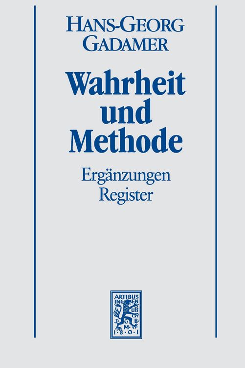 Produktbild: Hermeneutik II: Wahrheit und Methode: Erg&auml;nzungen, Register