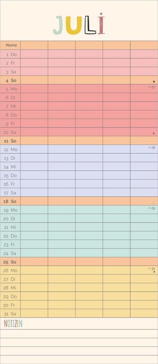Produktbild: Familienplaner Unser buntes Jahr XL 2027