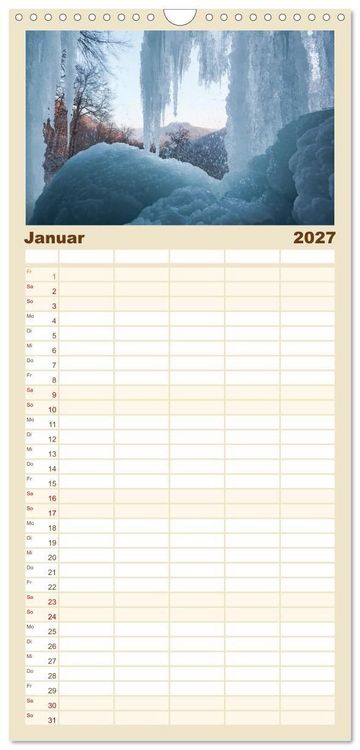 Produktbild: Familienplaner 2027 - Faszination Schw&auml;bische Alb mit 5 Spalten (Wandkalender, 21 x 45 cm) CALVENDO