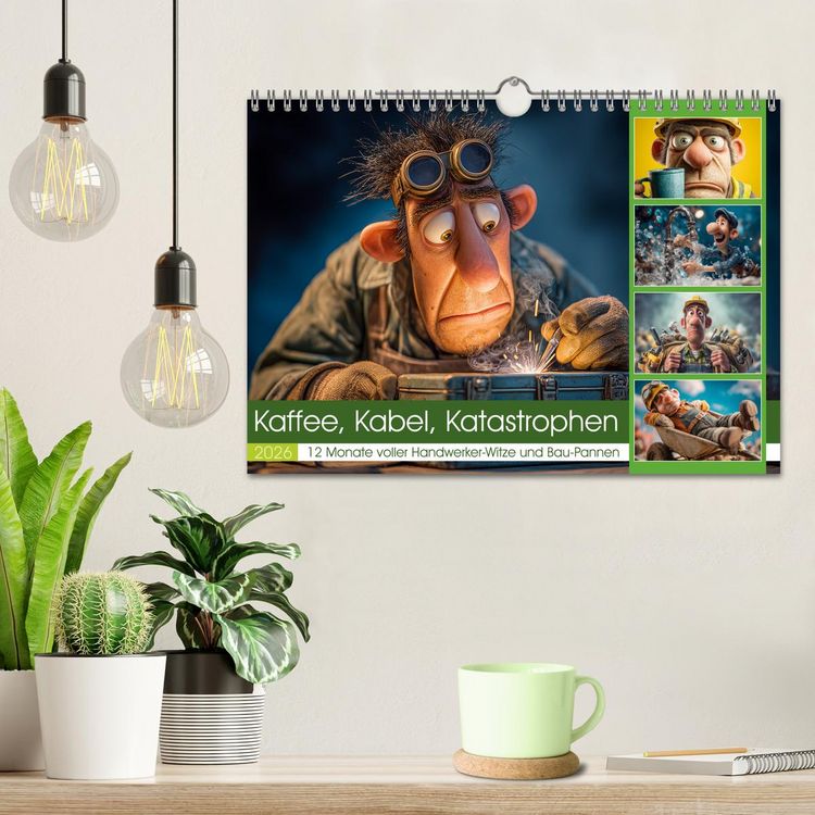 Produktbild: Kaffee, Kabel, Katastrophen (Wandkalender 2026 DIN A4 quer), CALVENDO Monatskalender
