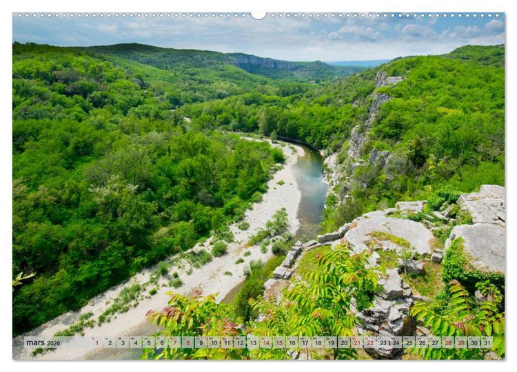 Produktbild: La beaut&eacute; de l'Ard&egrave;che (Calendrier mural 2026 DIN A2 vertical) calendrier de bureau