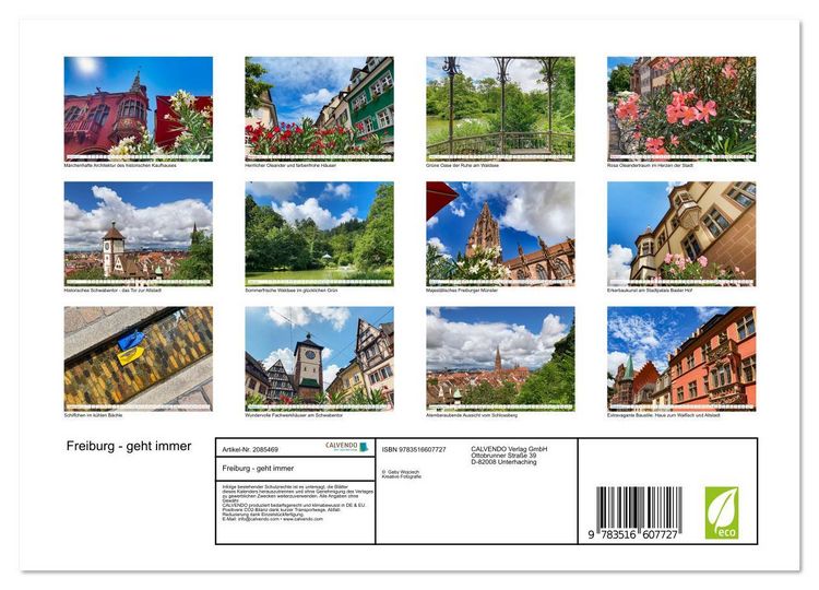 Produktbild: Freiburg - geht immer (Wandkalender 2026 DIN A4 quer), CALVENDO Monatskalender
