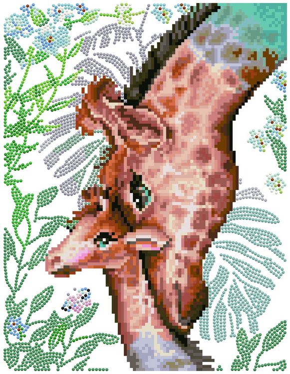 Produktbild: DIAMOND DOTZ - Diamond Painting Giraffe mit Baby