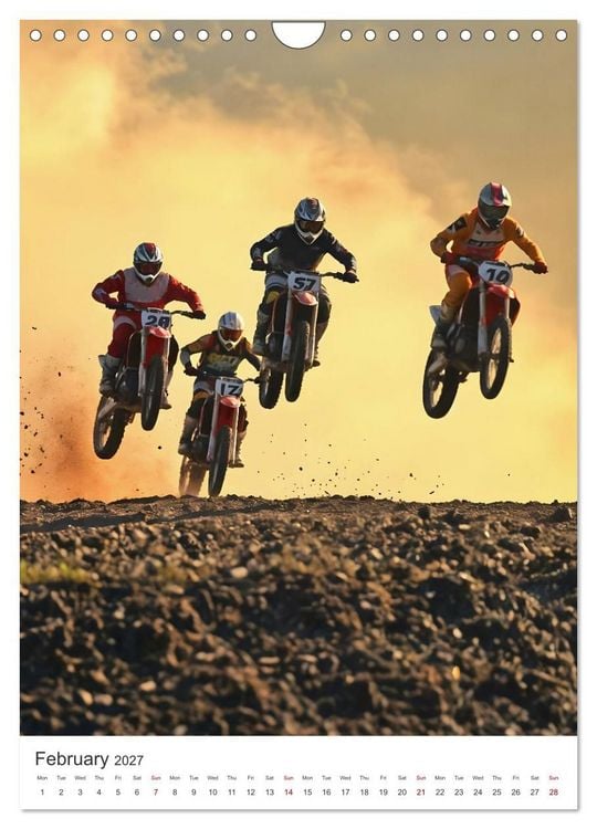Produktbild: Throttle and thrills - High percentage motocross moments (Wall Calendar 2027 DIN A4 portrait), CALVENDO 12 Month Wall Calendar