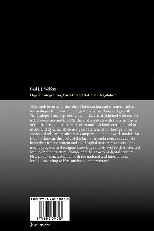 Produktbild: Digital Integration, Growth and Rational Regulation