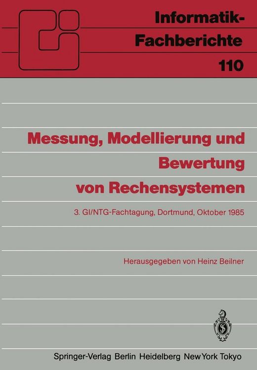 Produktbild: Messung, Modellierung und Bewertung von Rechensystemen