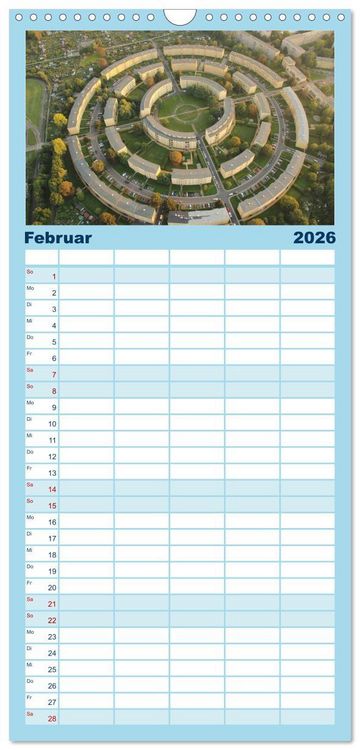 Produktbild: Familienplaner 2026 - &Uuml;ber den D&auml;chern von Leipzig mit 5 Spalten (Wandkalender, 21 x 45 cm) CALVENDO
