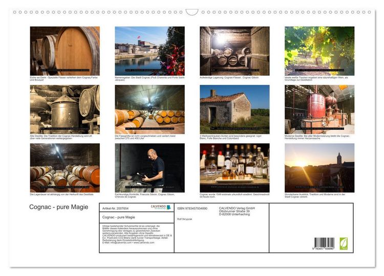Produktbild: Cognac - pure Magie (Wandkalender 2026 DIN A2 quer), CALVENDO Monatskalender