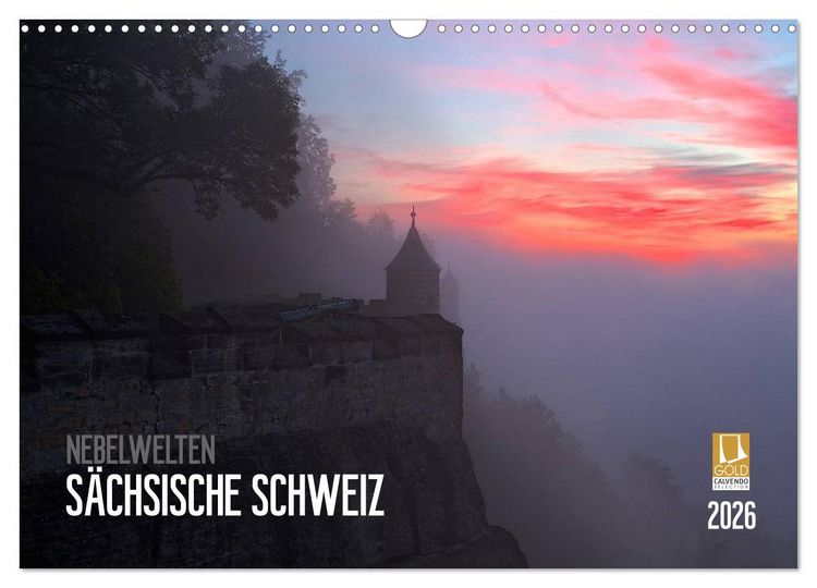 Produktbild: Nebelwelten S&auml;chsische Schweiz (Wandkalender 2026 DIN A3 quer), CALVENDO Monatskalender
