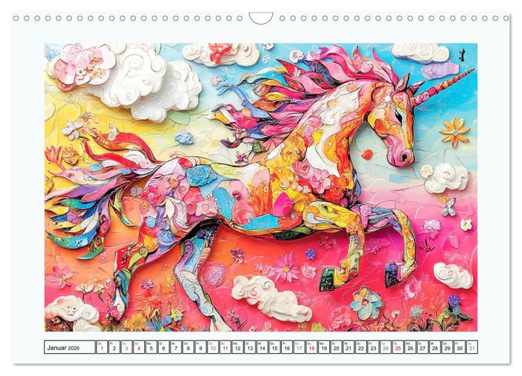 Produktbild: Luftige Collagen. Zauberhafte Tiere in fr&ouml;hlichen Farben (Wandkalender 2026 DIN A3 quer), CALVENDO Monatskalender