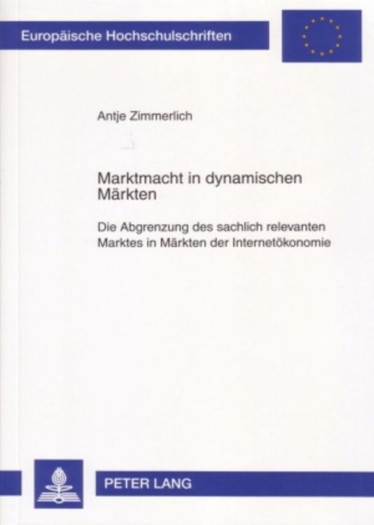 Produktbild: Marktmacht in dynamischen M&auml;rkten
