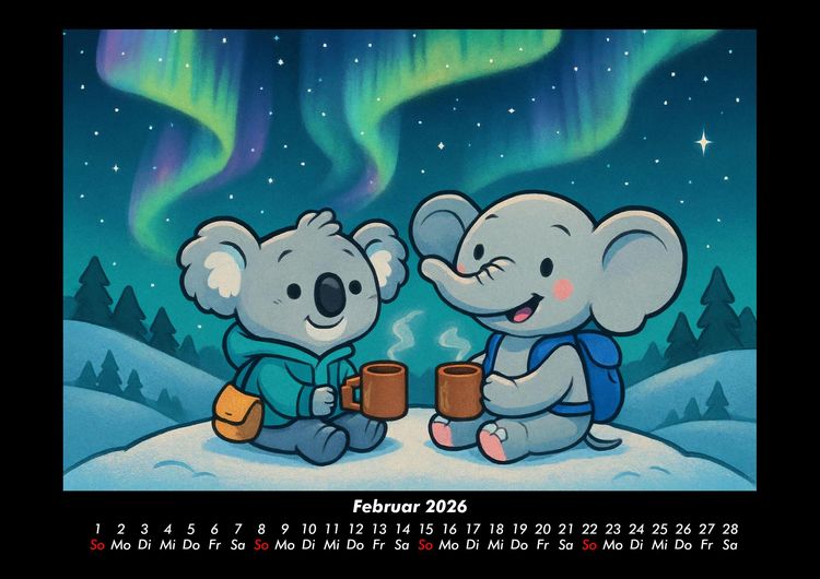 Produktbild: Kiki & Raffi - Reise durch Kanada 2026 Fotokalender DIN A3