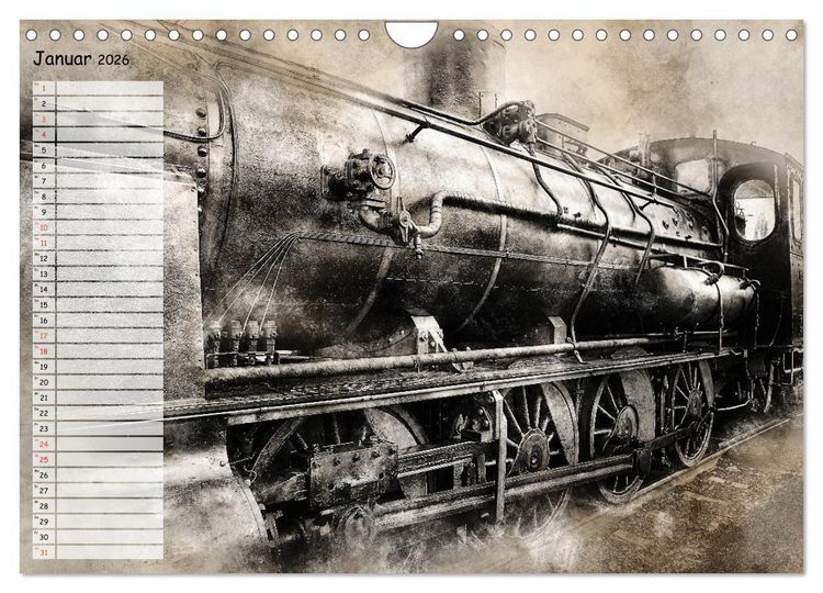 Produktbild: Dampflok Impressionen (Wandkalender 2026 DIN A4 quer), CALVENDO Monatskalender