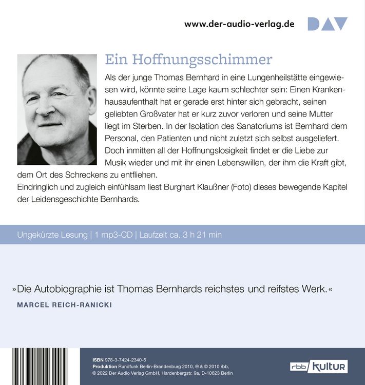 Produktbild: Die K&auml;lte. Eine Isolation
