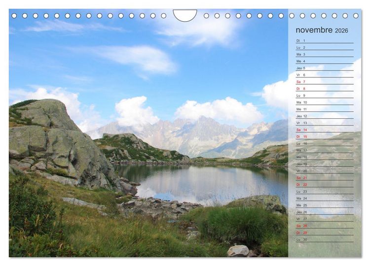 Produktbild: MONTAGNES Sommets des Hautes-Alpes (Calendrier mural 2026 DIN A4 vertical), CALVENDO calendrier mensuel