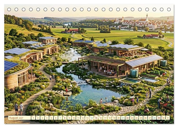 Produktbild: Architektur gegen Hitze - Licht. Schatten. Strukturen. Wasser (Tischkalender 2027 DIN A5 quer), CALVENDO Monatskalender