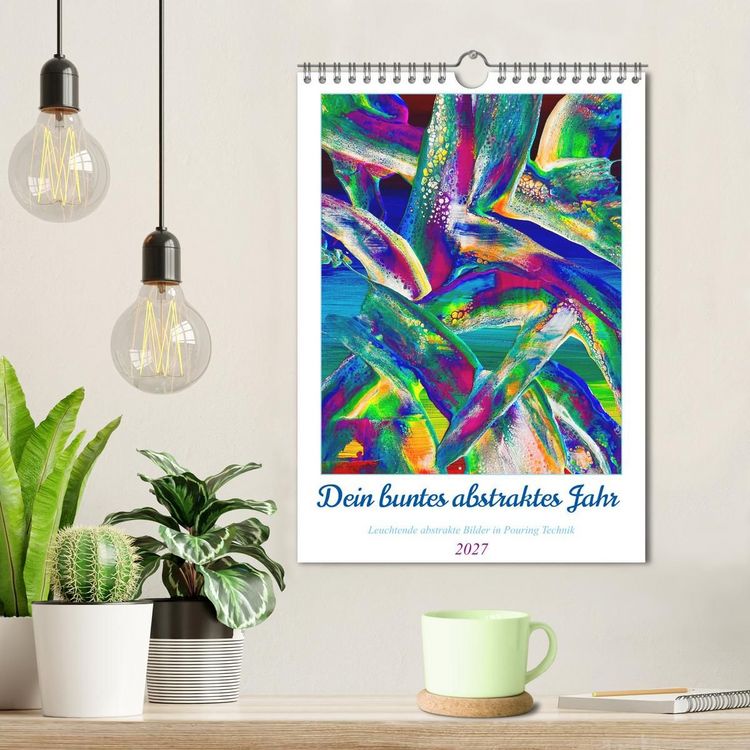 Produktbild: Dein buntes abstraktes Jahr (Wandkalender 2027 DIN A4 hoch), CALVENDO Monatskalender