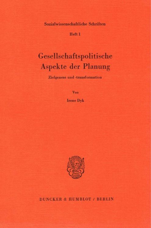 Produktbild: Gesellschaftspolitische Aspekte der Planung.