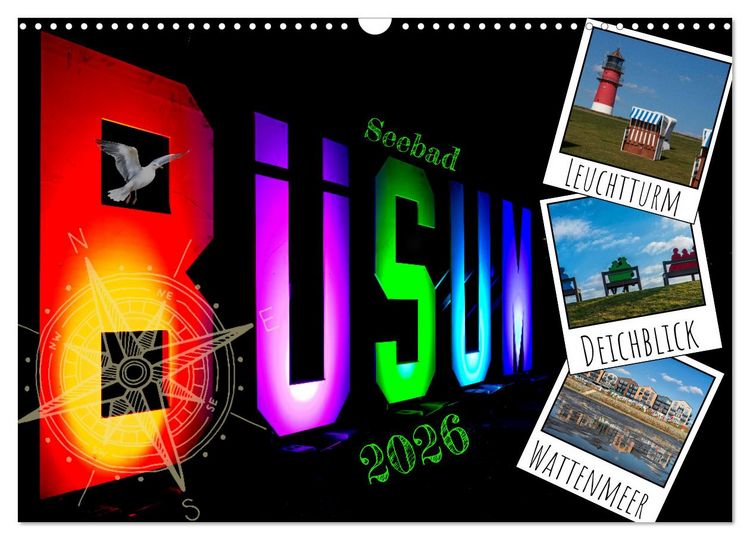 Produktbild: Seebad B&uuml;sum (Wandkalender 2026 DIN A3 quer), CALVENDO Monatskalender