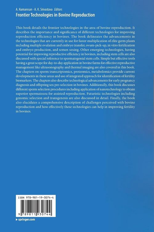 Produktbild: Frontier Technologies in Bovine Reproduction