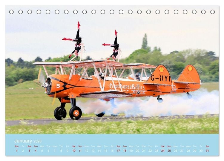 Produktbild: Stunning Aircraft (Desk Calendar 2026 DIN A5 landscape), CALVENDO 12 Month DeskCalendar