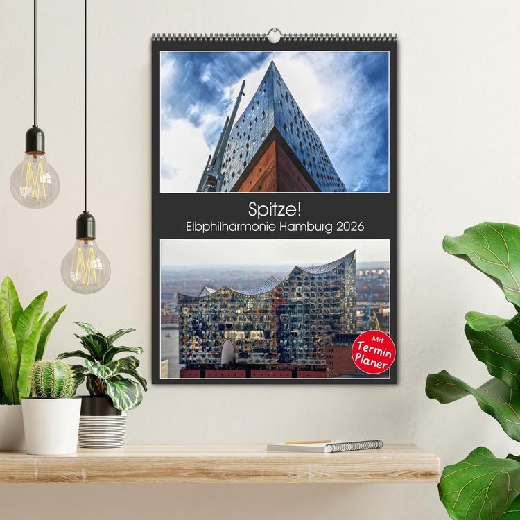 Produktbild: Spitze! Elbphilharmonie Hamburg 2026 (Wandkalender 2026 DIN A2 hoch), CALVENDO Monatskalender