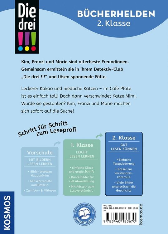 Produktbild: Die drei !!!, Bücherhelden 2. Klasse, Tatort Katzen-Café